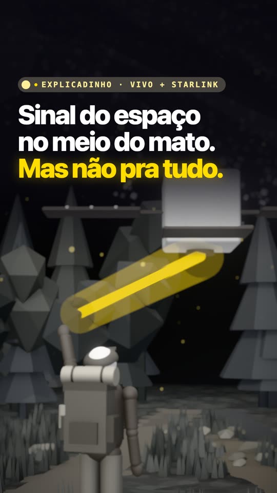 Capa do Explicadinho: Sinal do espaço no meio do mato. Mas não pra tudo.